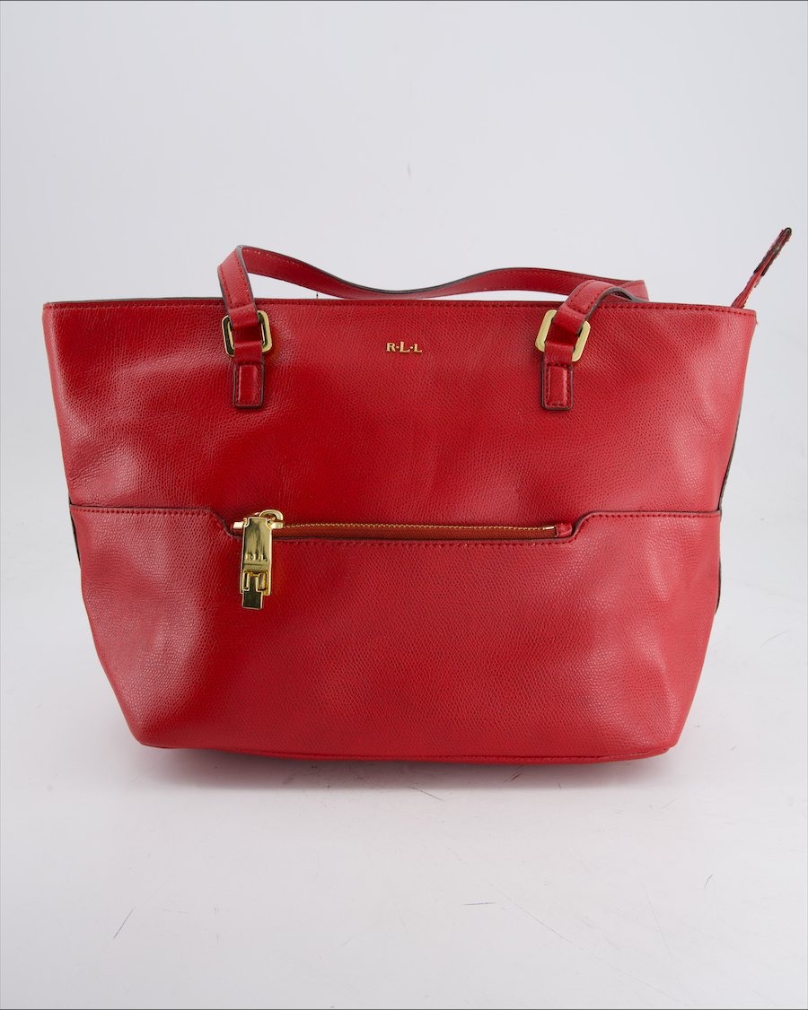 Lauren Ralph Lauren Shoulder Bag Leather Red