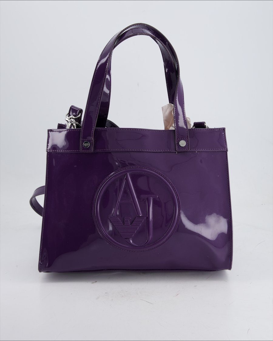 Armani Jeans Handbag Plastic Purple