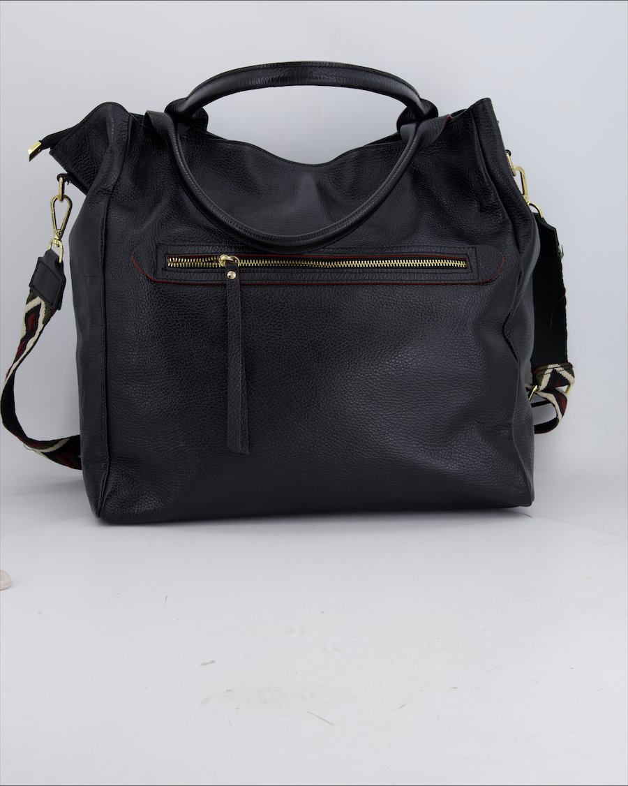 Unbranded Crossbody Bag Leather Black