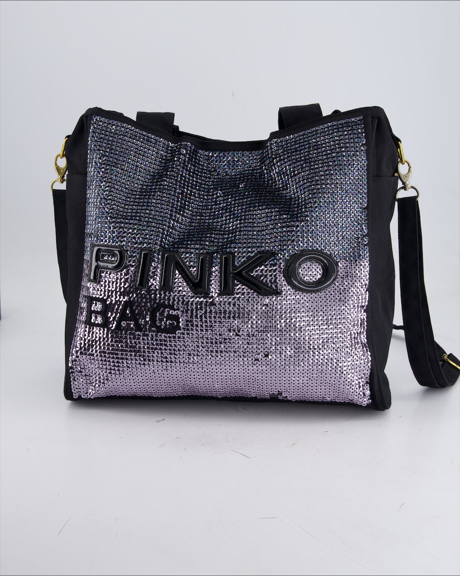 Pinko Shoulder Bag Cloth Black