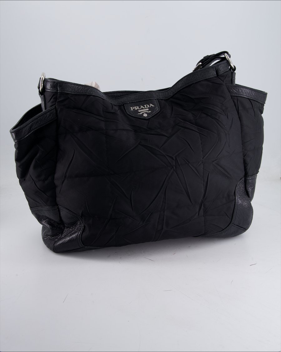 Prada Shoulder Bag Leather Black