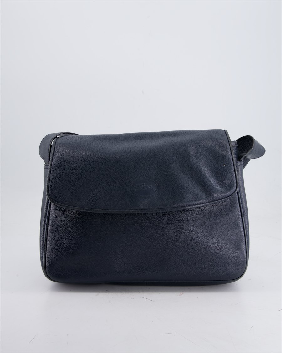 Longchamp Crossbody Bag Leather Navy