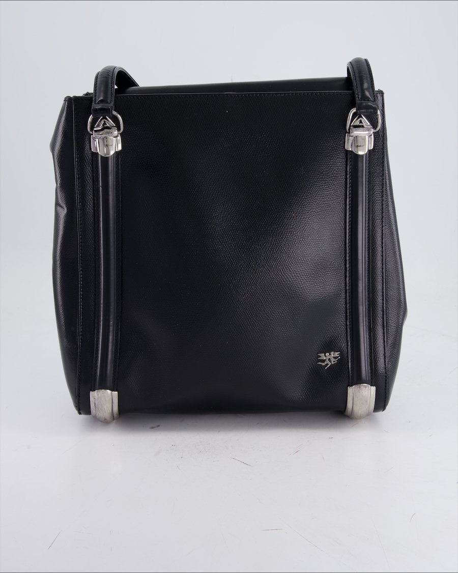 Piero Guidi Shoulder Bag Leather Black