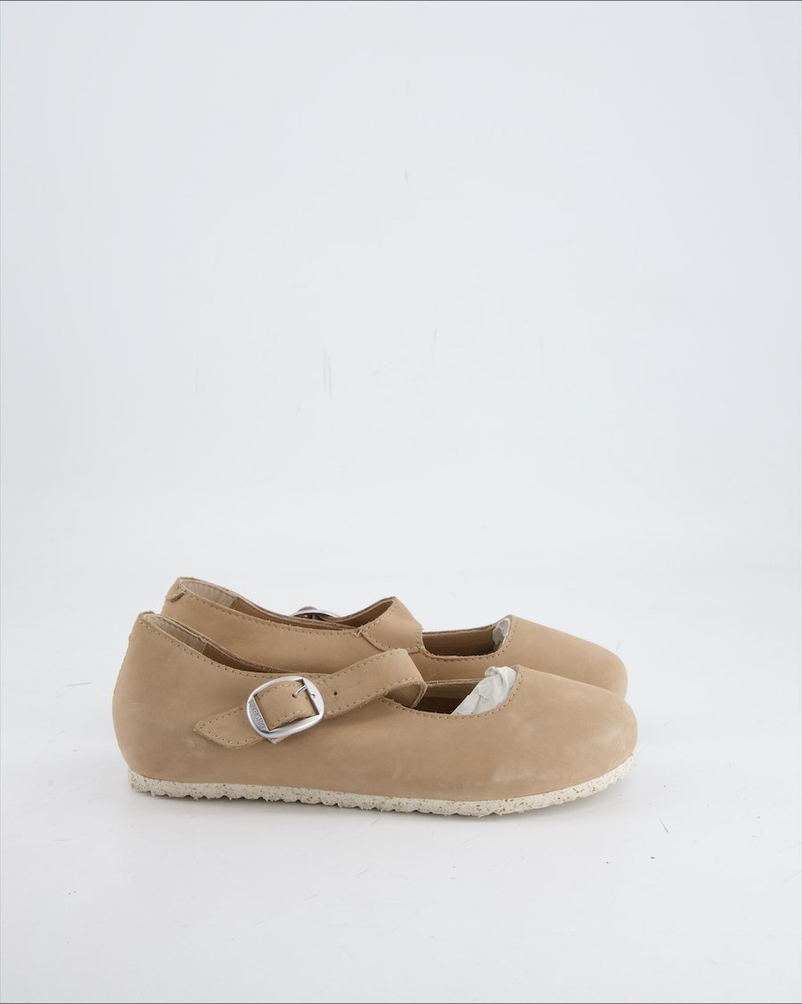 Birkenstock Flats Leather Beige