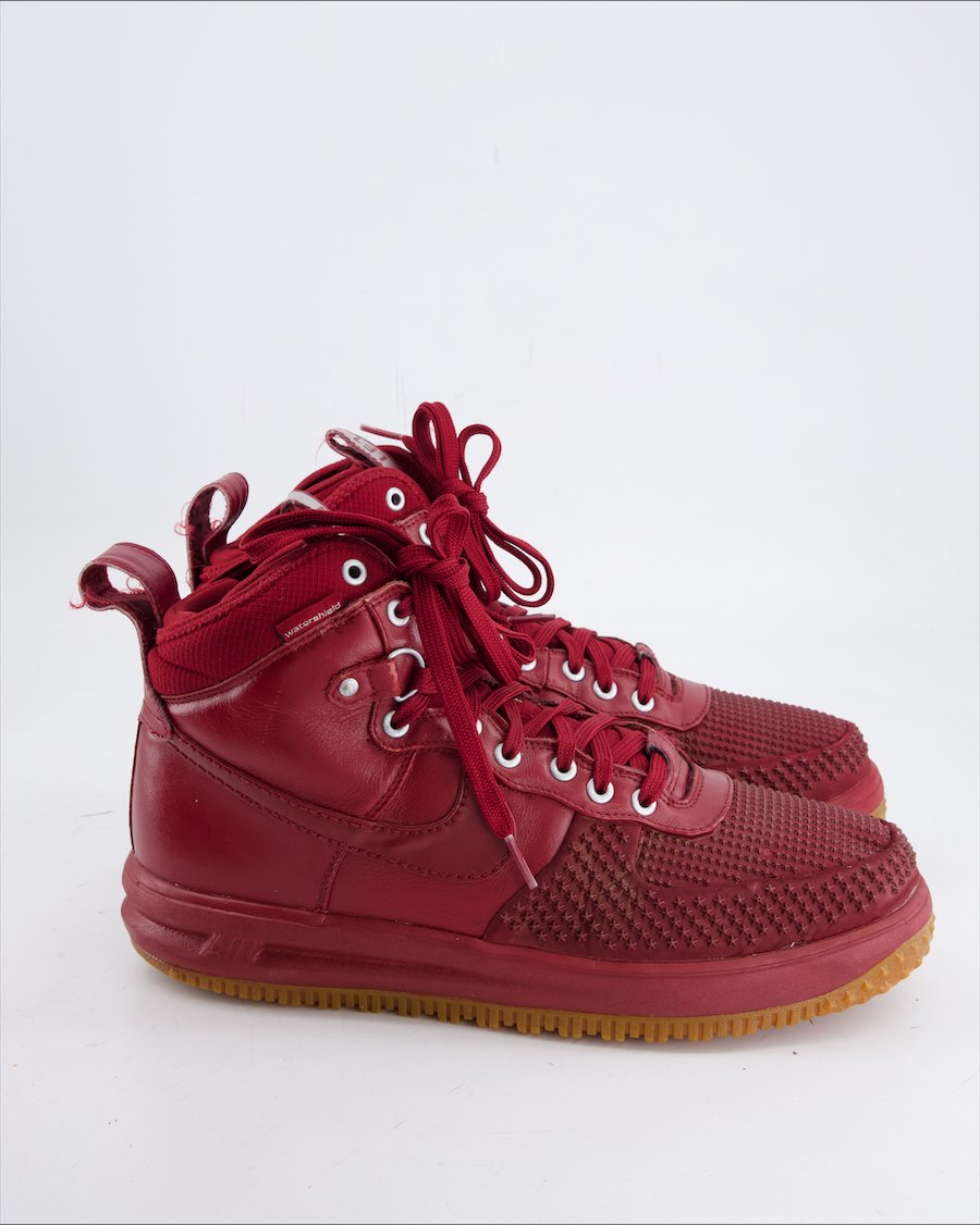 Nike Lunar Force1 Trainers Leather Red Eu 45
