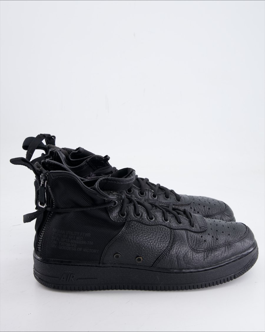 Nike SF Air Force 1 Mid Trainers Leather Black Eu 44.5