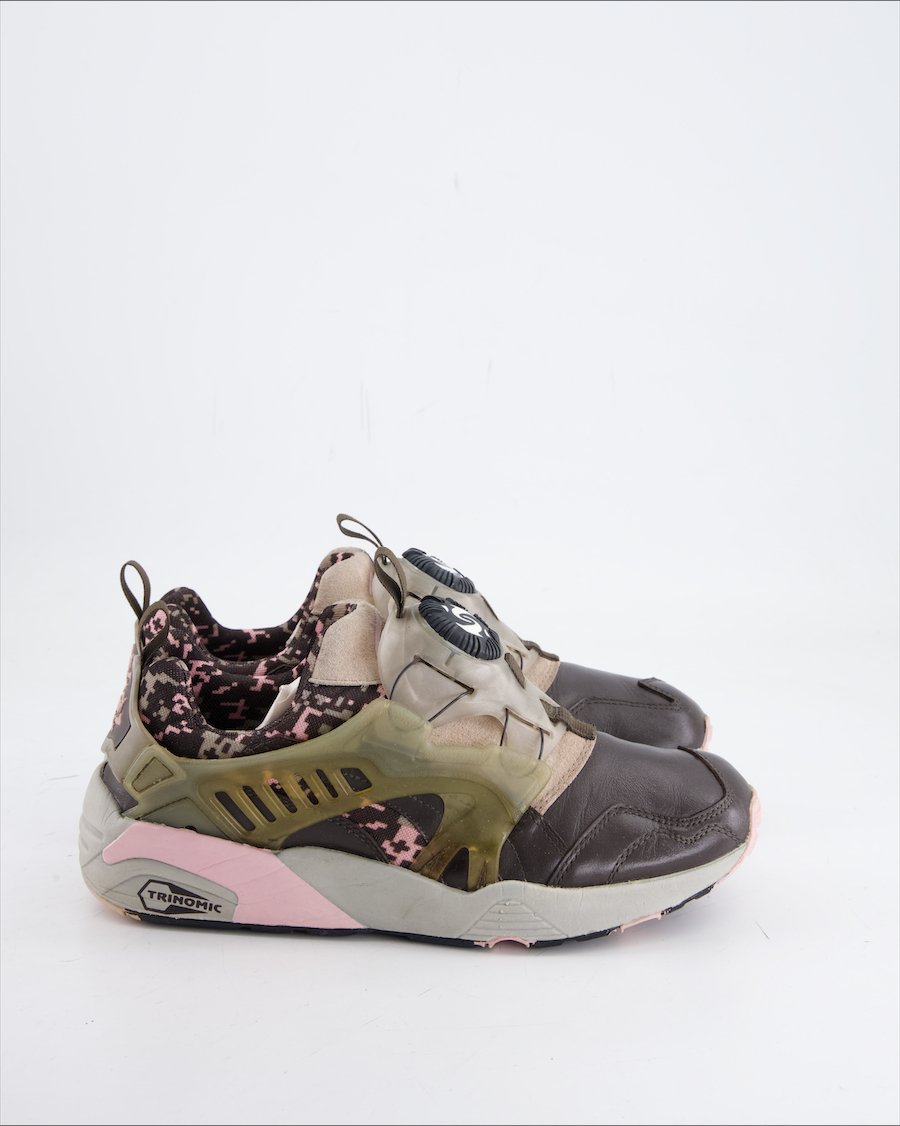 Puma Disc System Trainers Leather Brown Eu 38