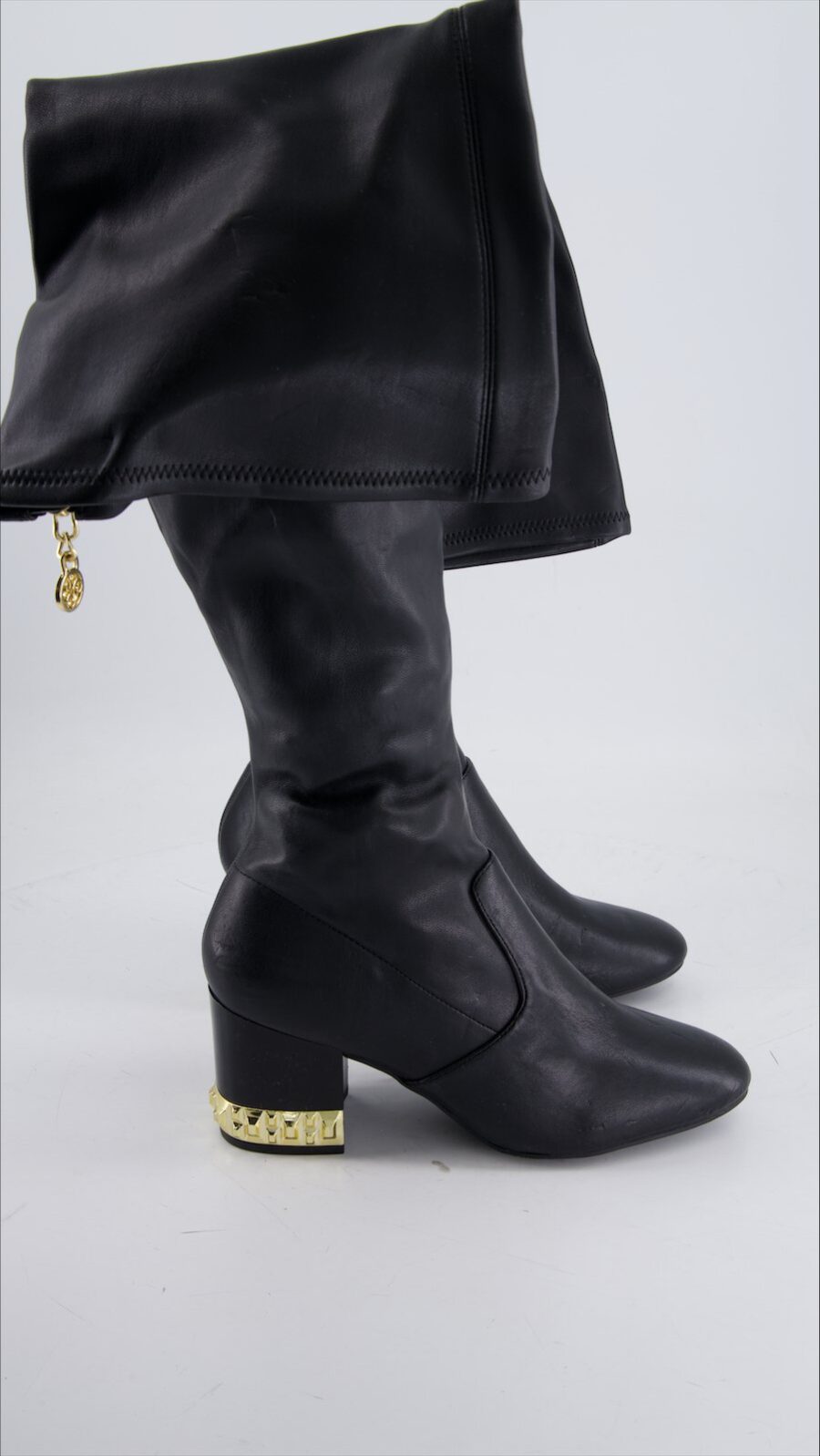 Guess Boots Leather Black Eu 39