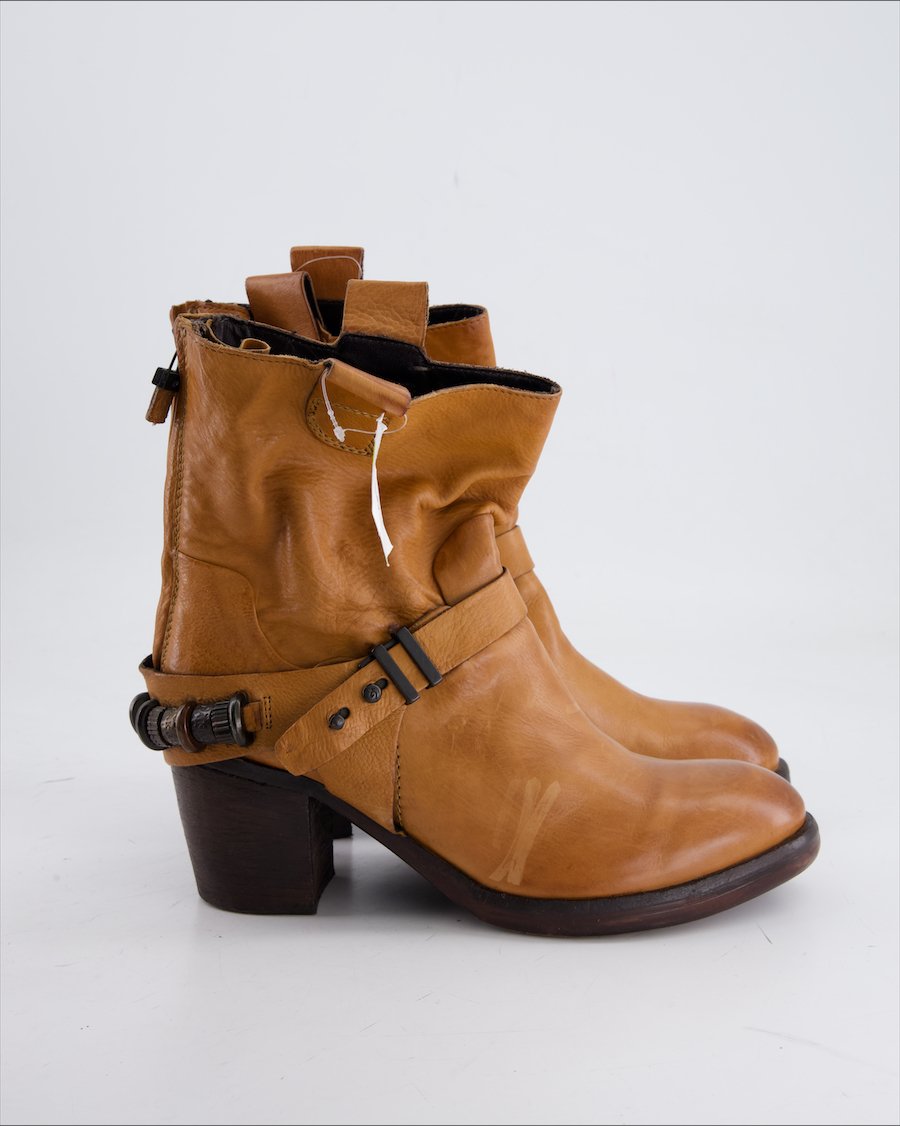 Pakros Ankle Boots Leather Camel Eu 38