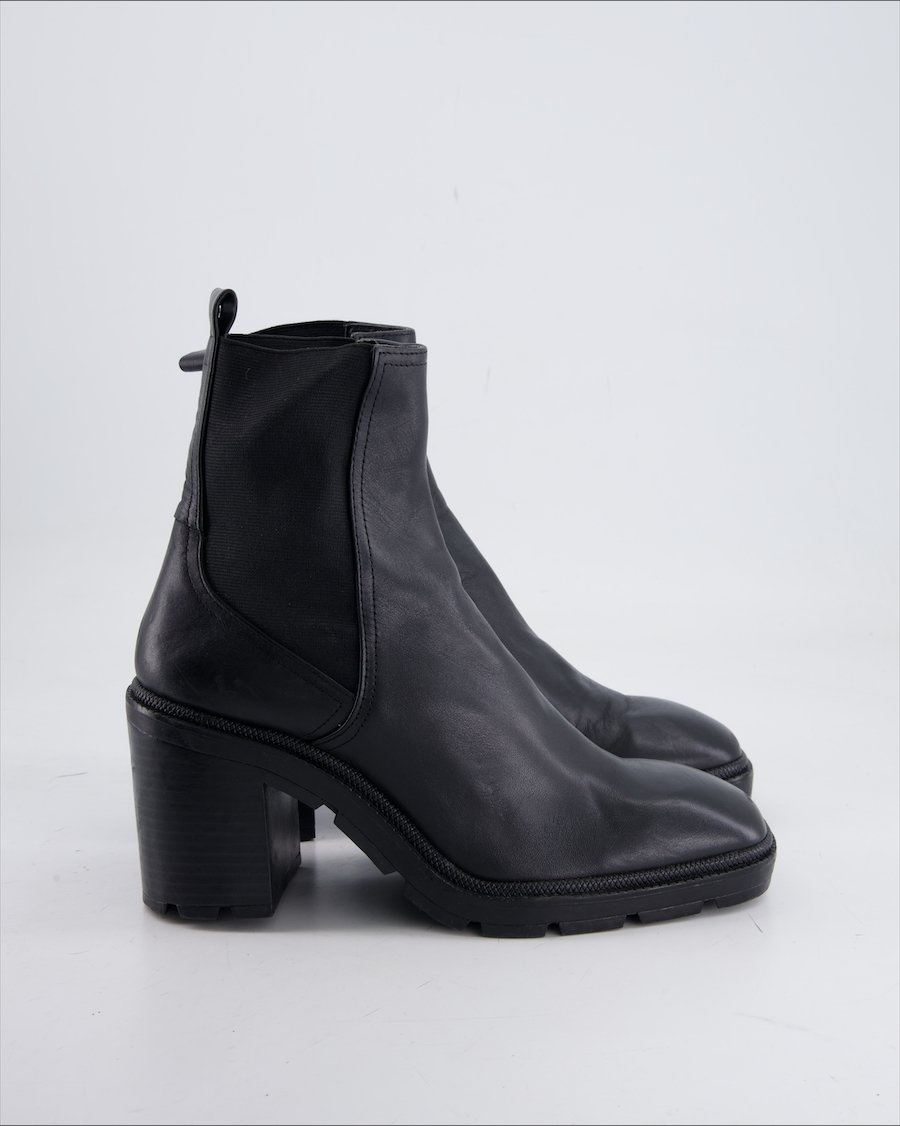 Zara Ankle Boot Leather Black Eu 38