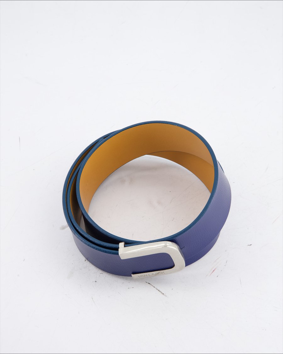 Van Laack Belt Leather Blue