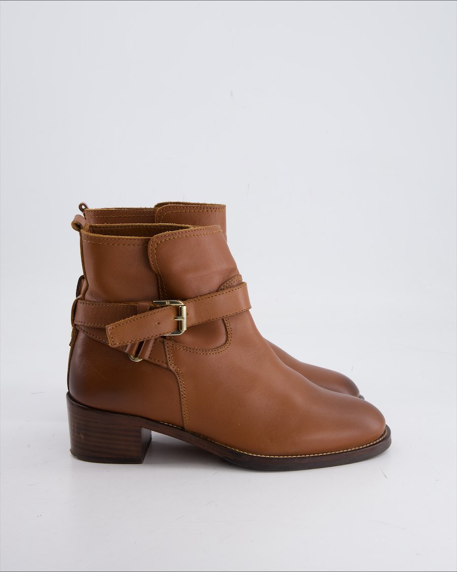Massimo Dutti Ankle Boot Leather Camel Eu 37