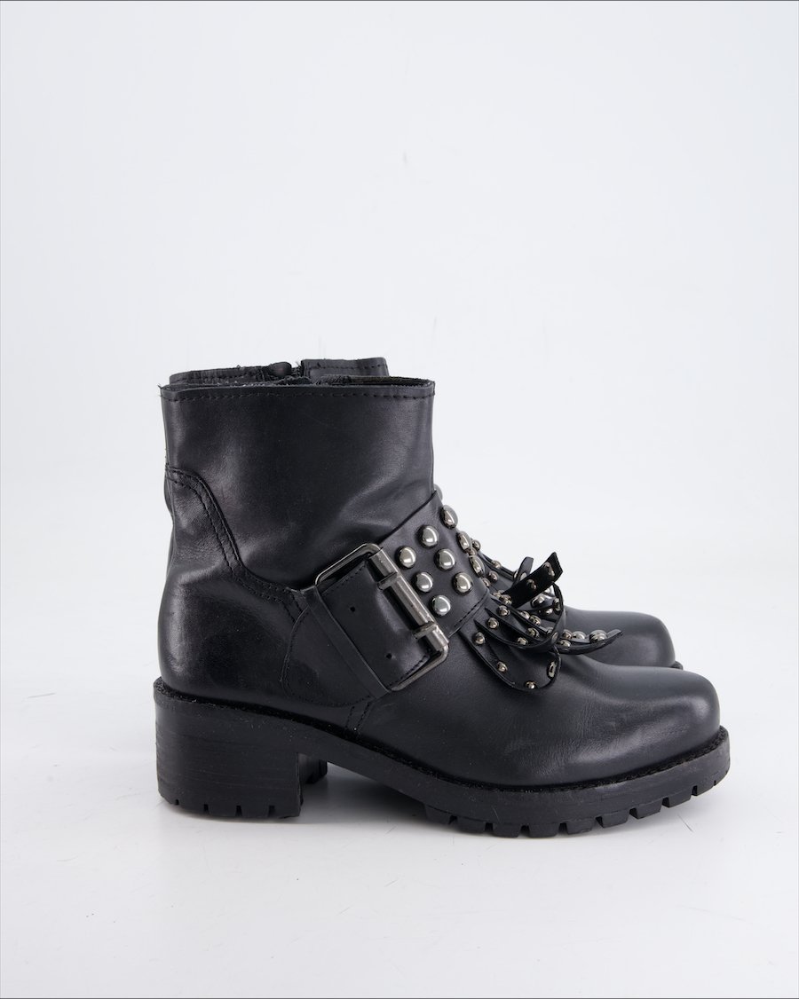 Cult Ankle Boot Leather Black Eu 37