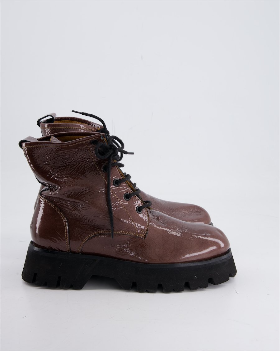 Unbranded Ankle Boot Leather Brown Eu 37