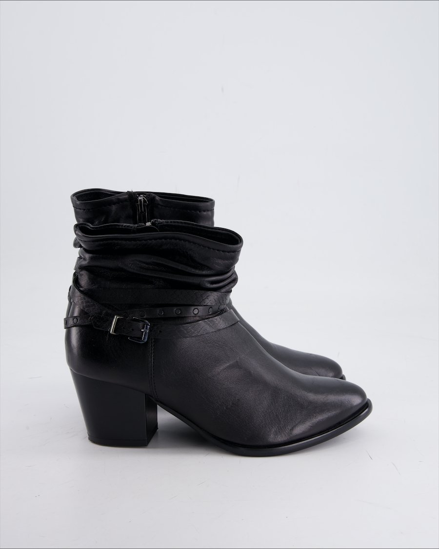 Roberto Santi Ankle Boot Leather Black Eu 37