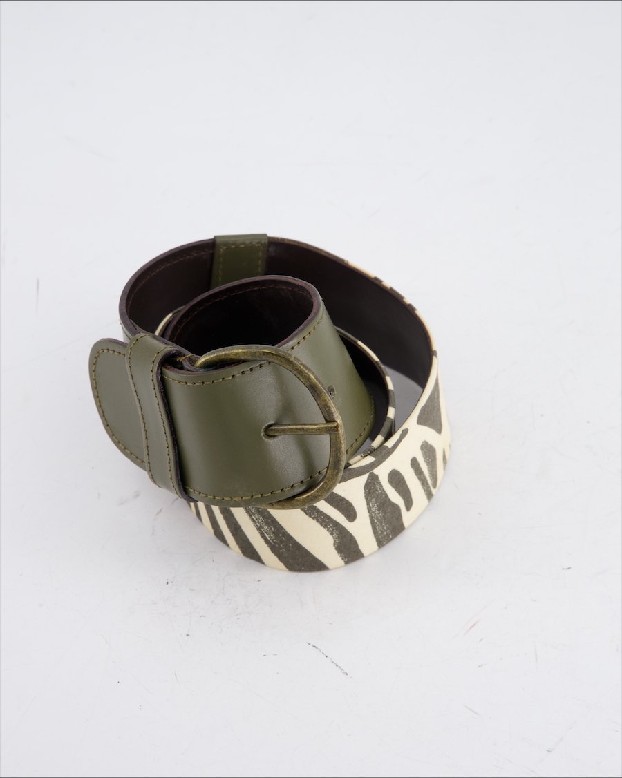 MaxMara Belt Leather Khaki