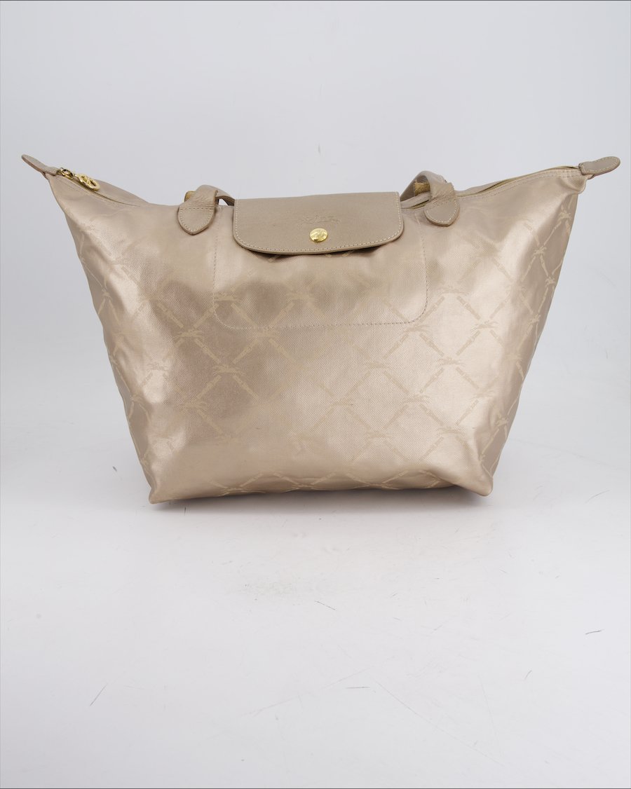 Longchamp Shoulder Bag Leather Beige