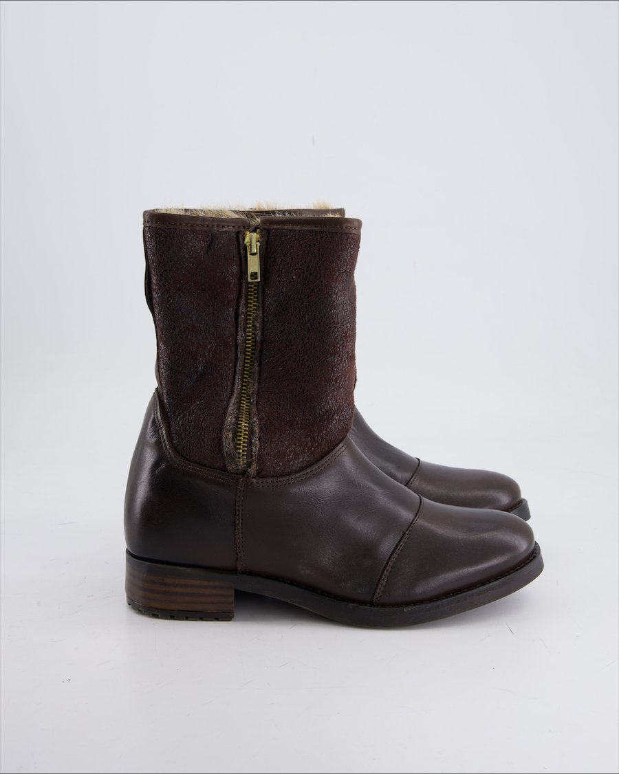 Buffalo Ankle Boots Leather Brown Eu 37
