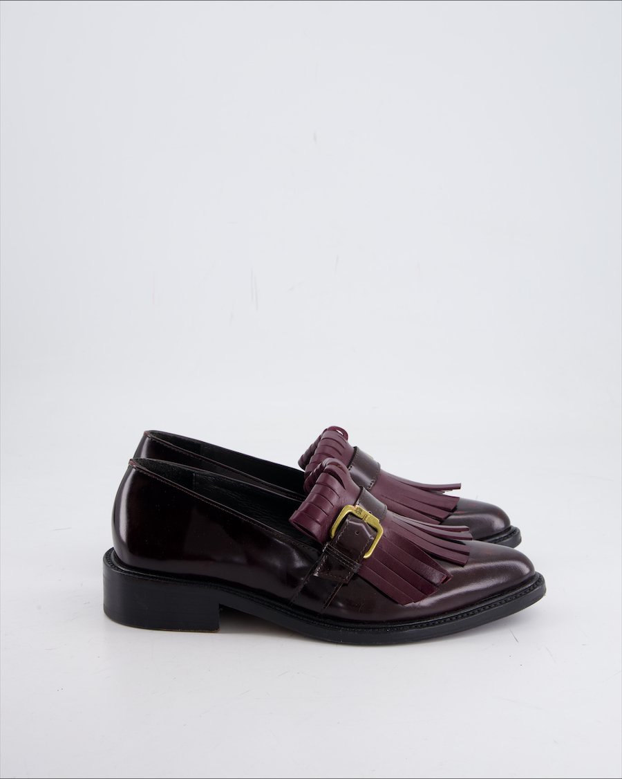 Navyboot Flats Leather Burgundy