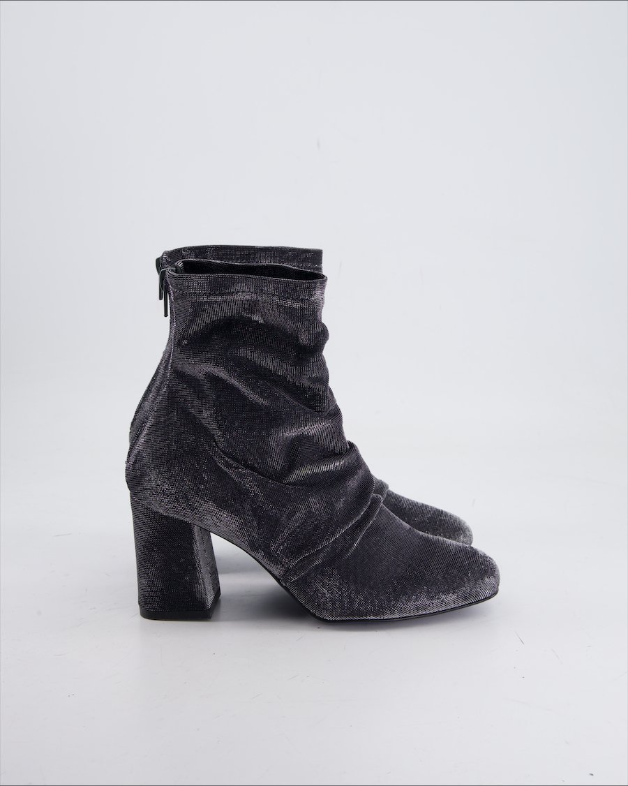 Bata Ankle Boots Leather Silver