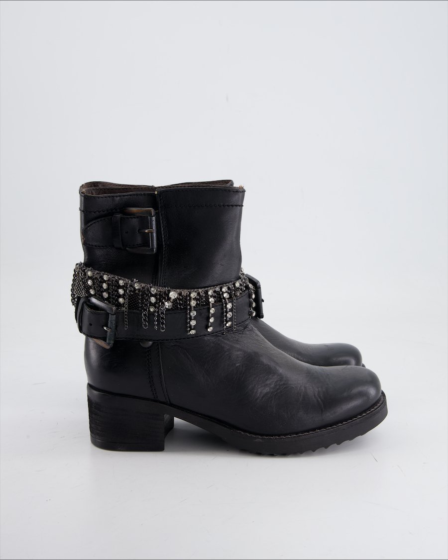 JANET & JANET Ankle Boots Leather Black EU 36