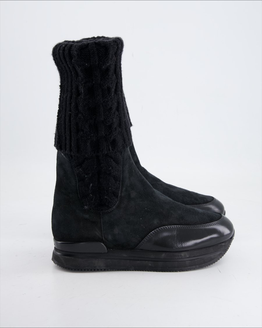 Hogan Boot Cloth Black Eu 36