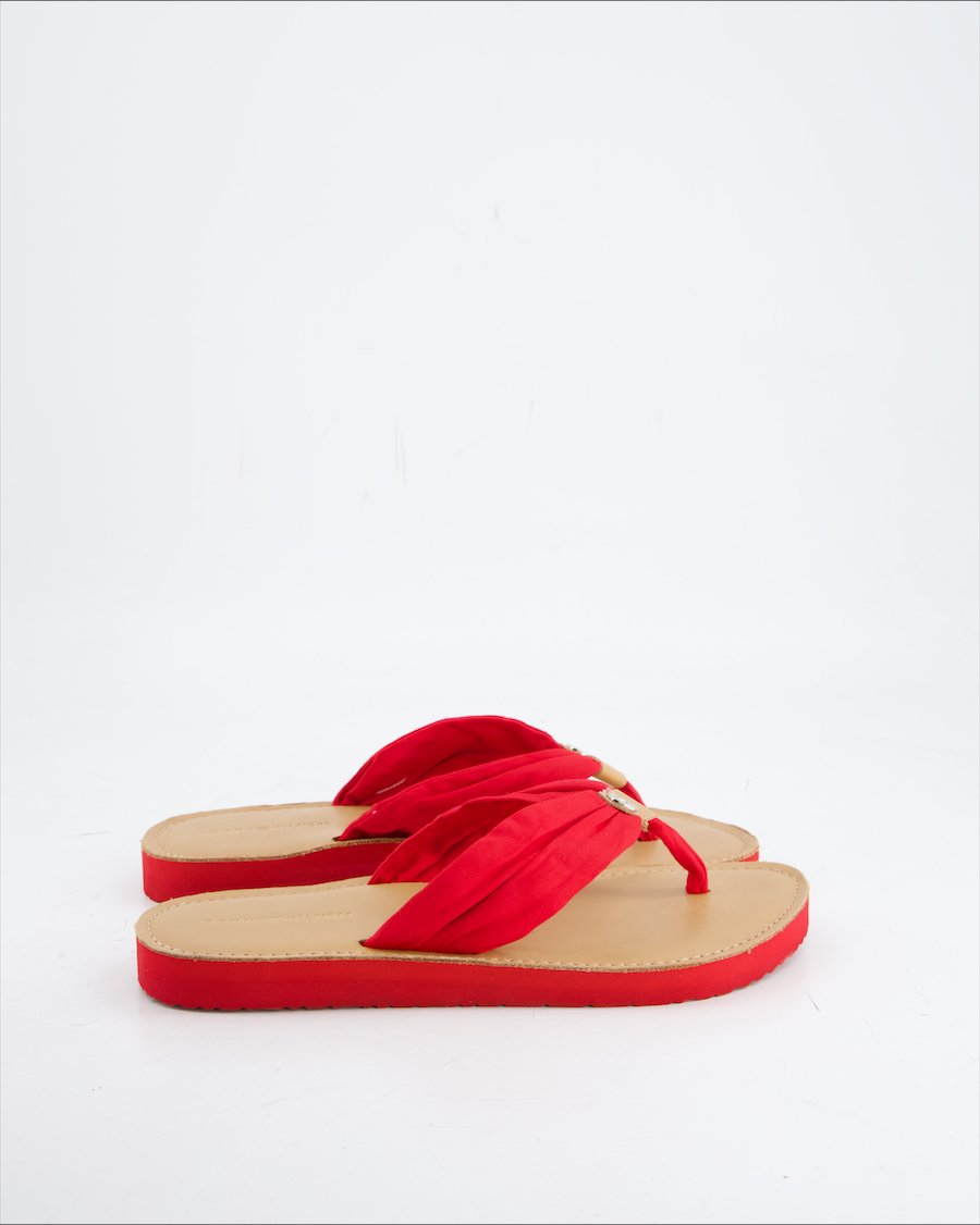 Tommy Hilfiger Sandals Cloth Red Eu 37