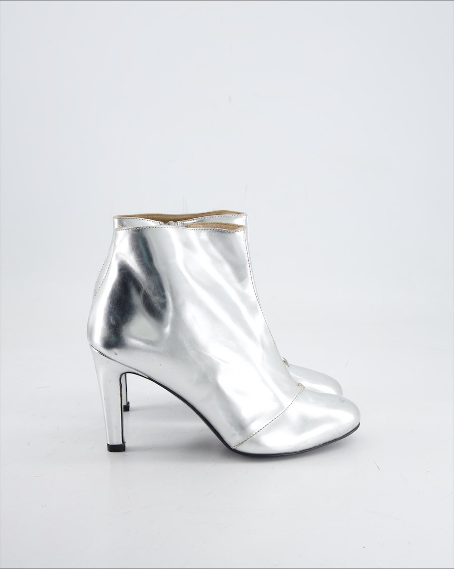 Navyboot Ankle Boot Leather Silver Eu 37