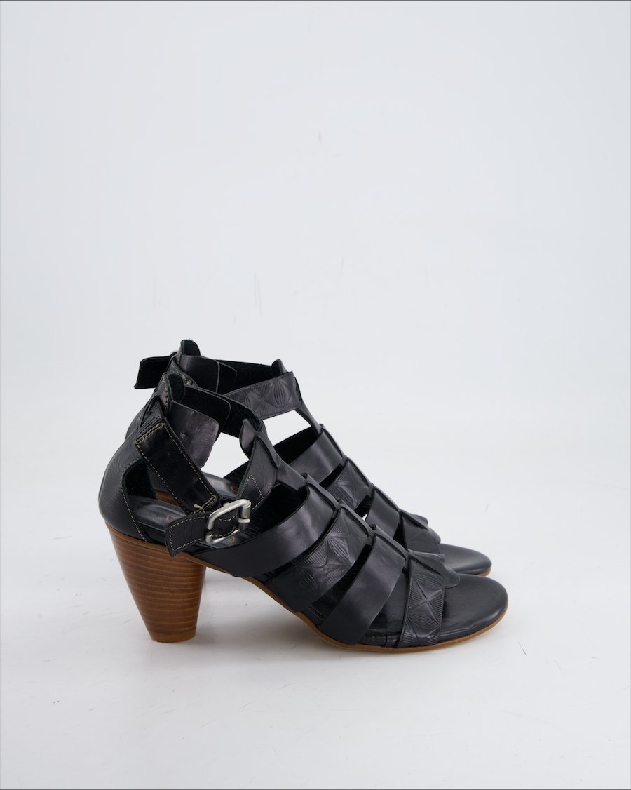 Gino Donna Sandal Leather Black Eu 37