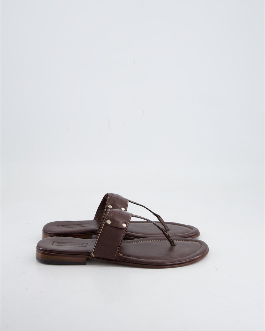 Navyboot Sandals Leather Brown Eu 37