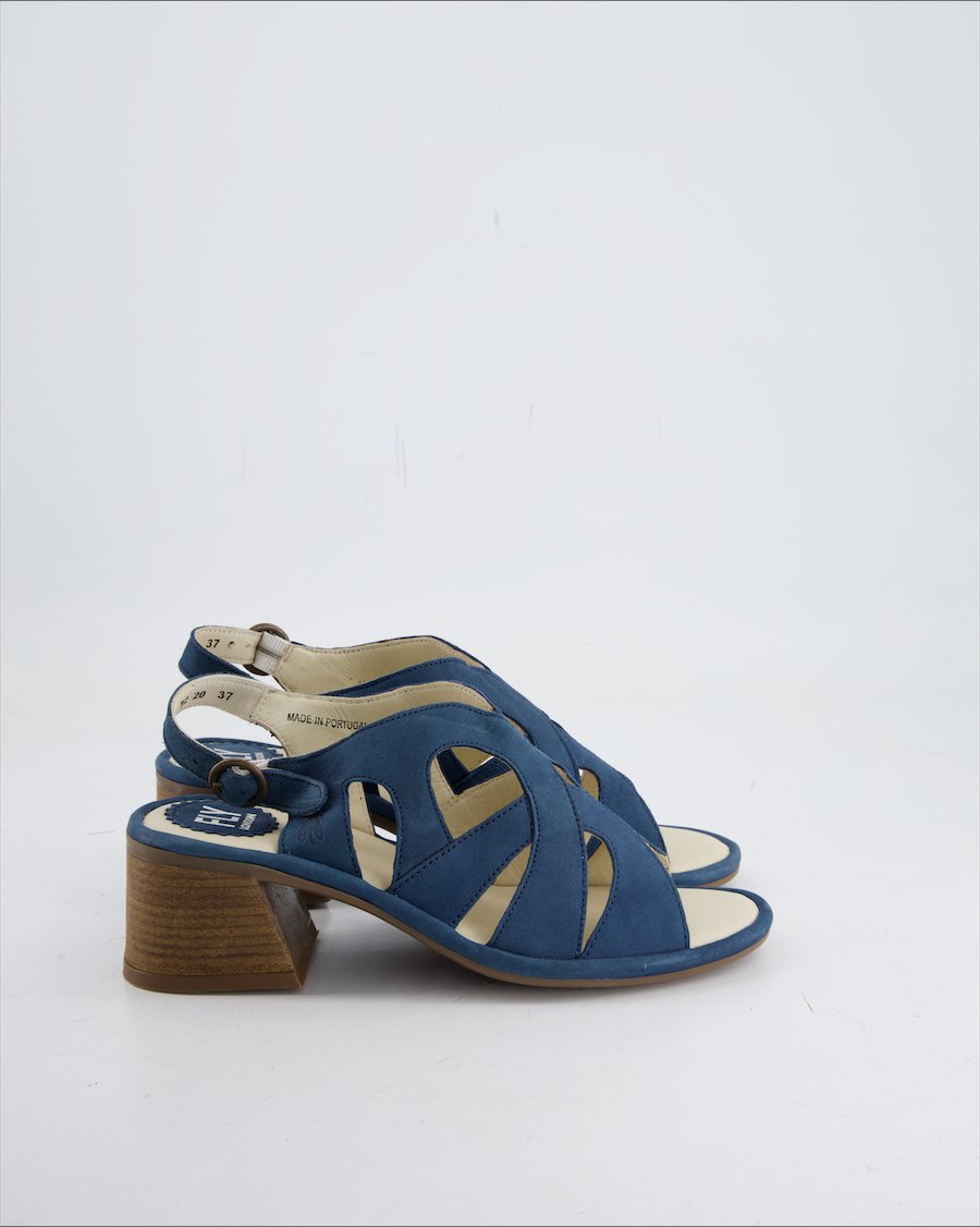 Fly London Heels Leather Blue Eu 37