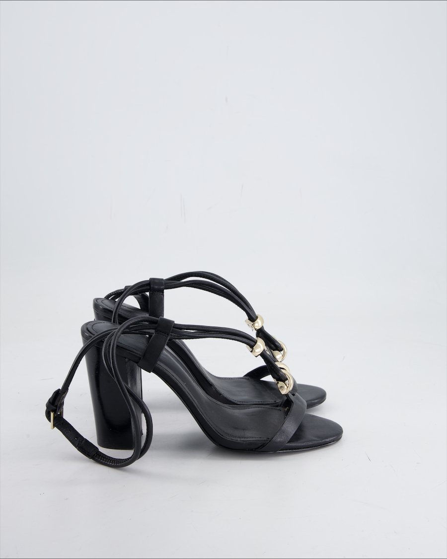 Massimo Dutti Heels Leather Black Eu 37