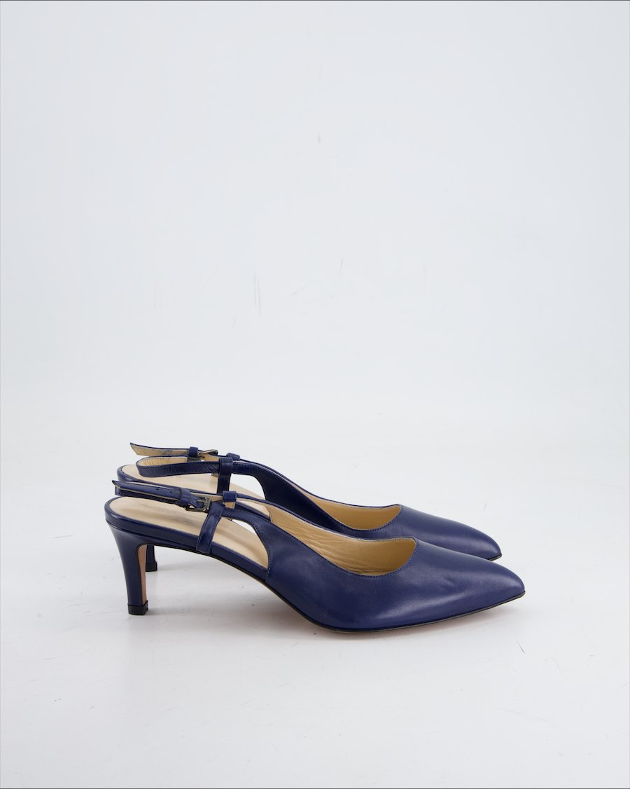 Navyboot Heels Leather Blue Eu 38