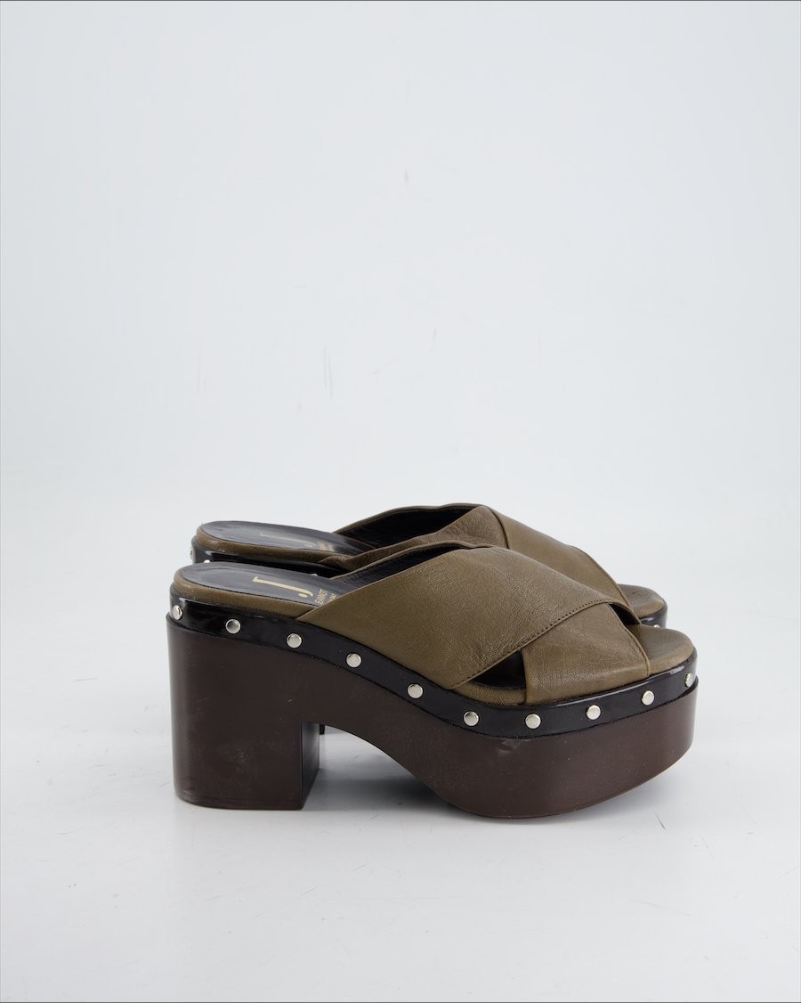Jeannot Heels Leather Brown Eu 37