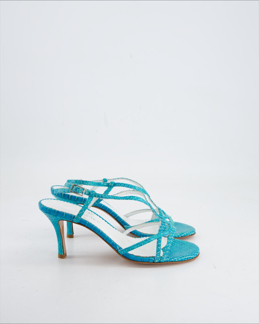 Elegance Heels Leather Turquoise Eu 37
