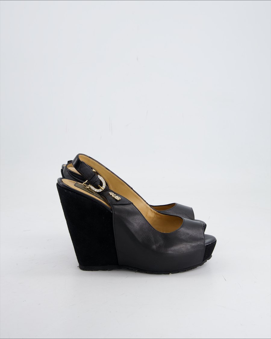 Cesare Paciotti Heels Leather Black Eu 37
