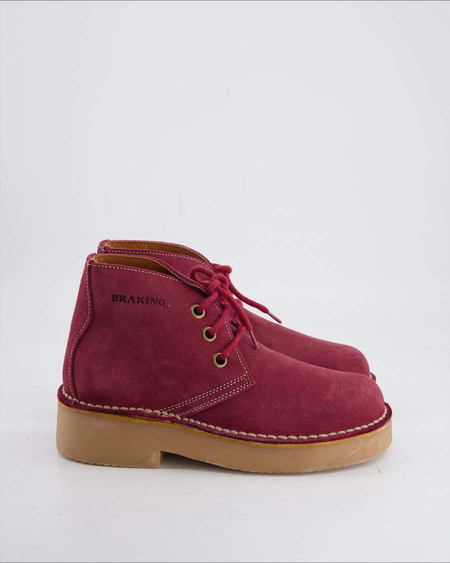 Braking Ankle Boot Suede Burgundy Eu 37.5