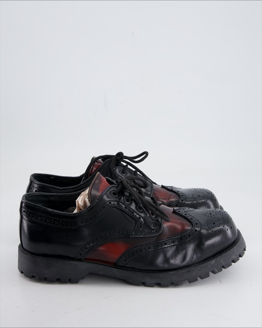 Boots & Braces Flats Leather Black Eu 43