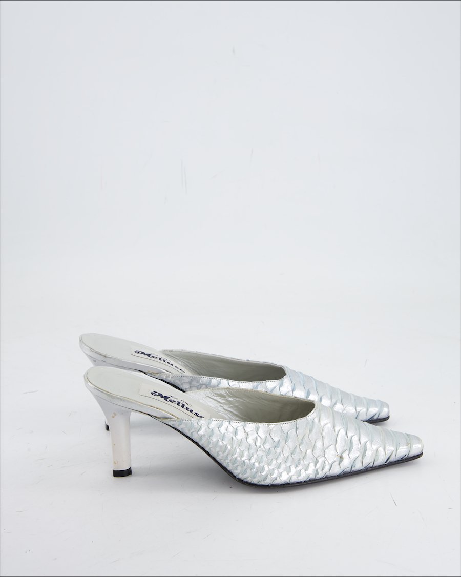 Melluso Heels Leather Silver Eu 36