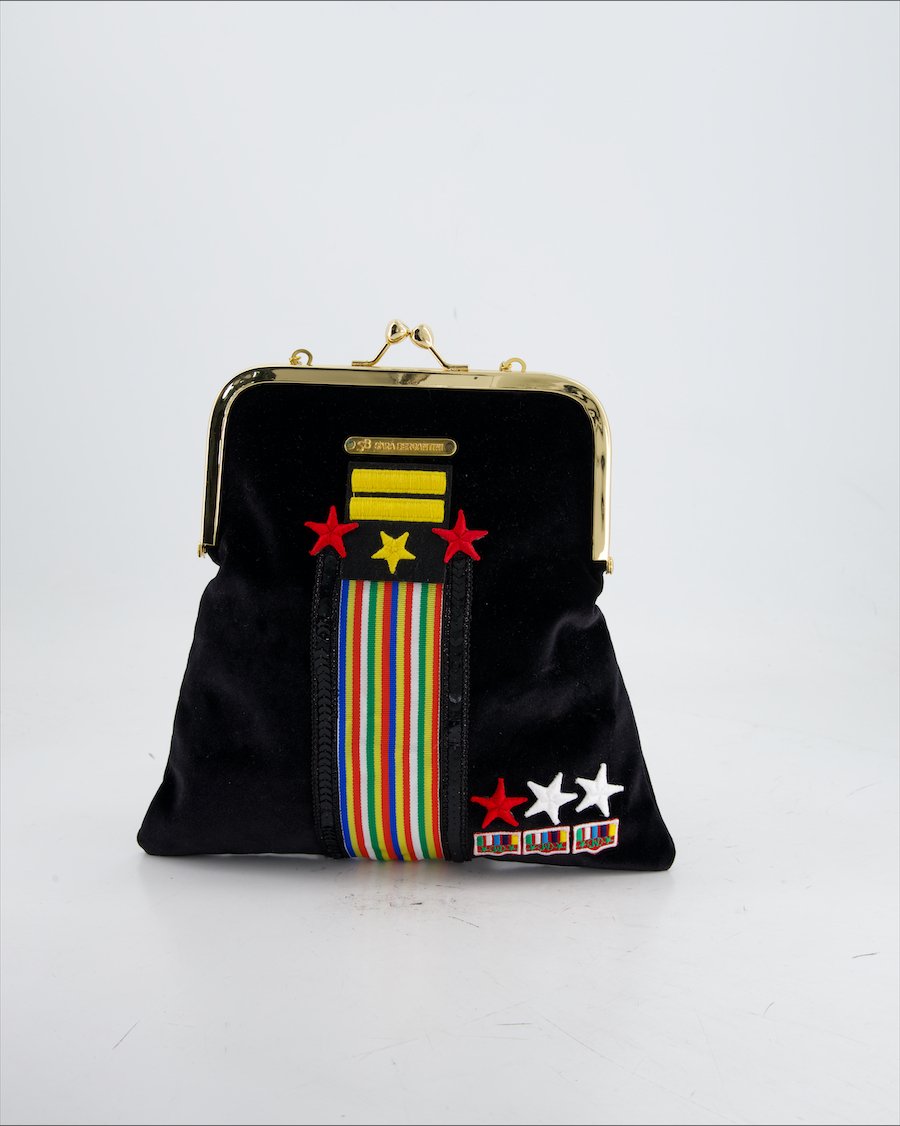 Sara Bergantini Crossbody Bag Velvet Black