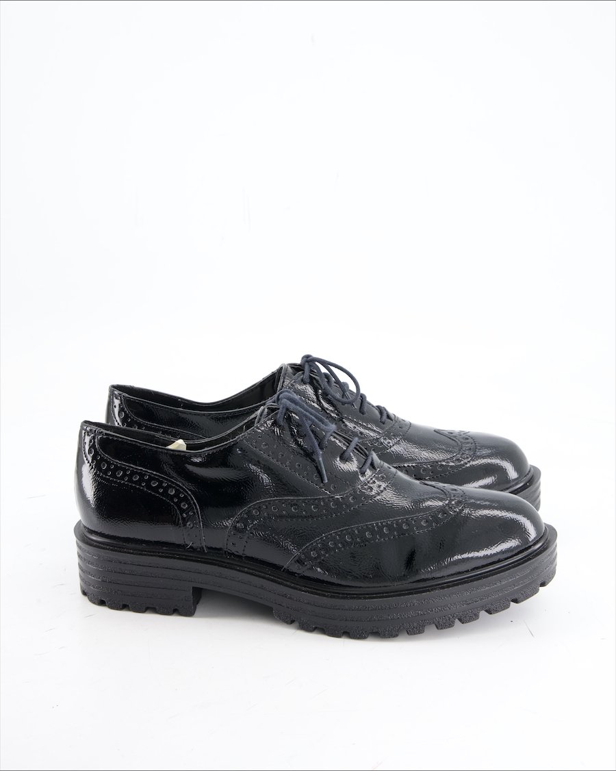 Bata Flats Leather Black Eu 38