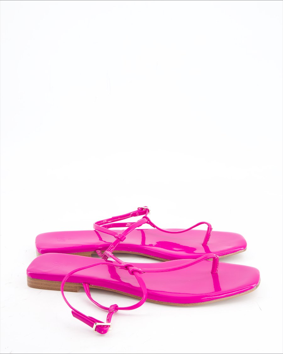 H&M Sandals Leather Purple Eu 38