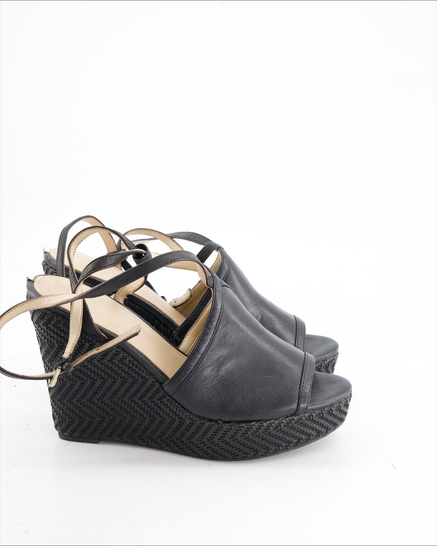 Guess Sandals Leather Black Eu 38