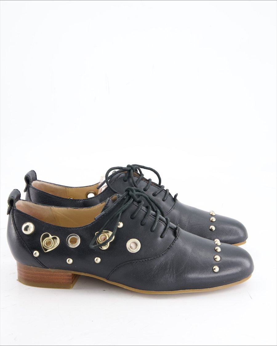 Love Moschino Flats Leather Black Eu 38