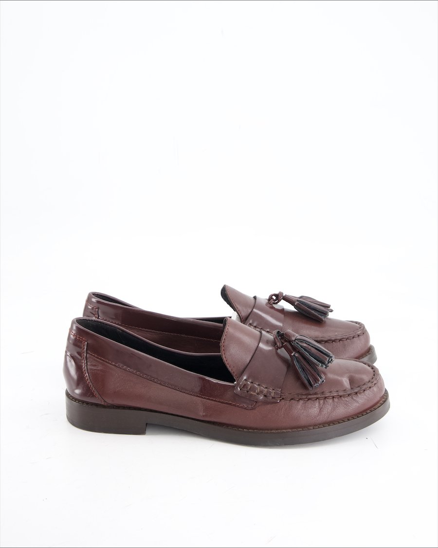 Geox  Flats Leather Burgundy Eu 38.5