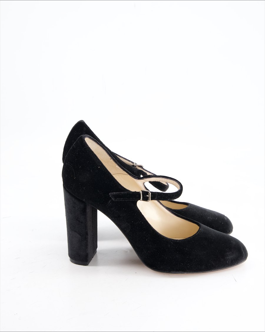 Navyboot Heels Velvet Black Eu 38