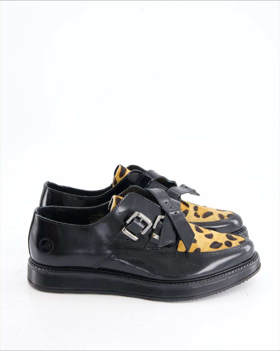 Bronx Flats Leather Black Eu 38