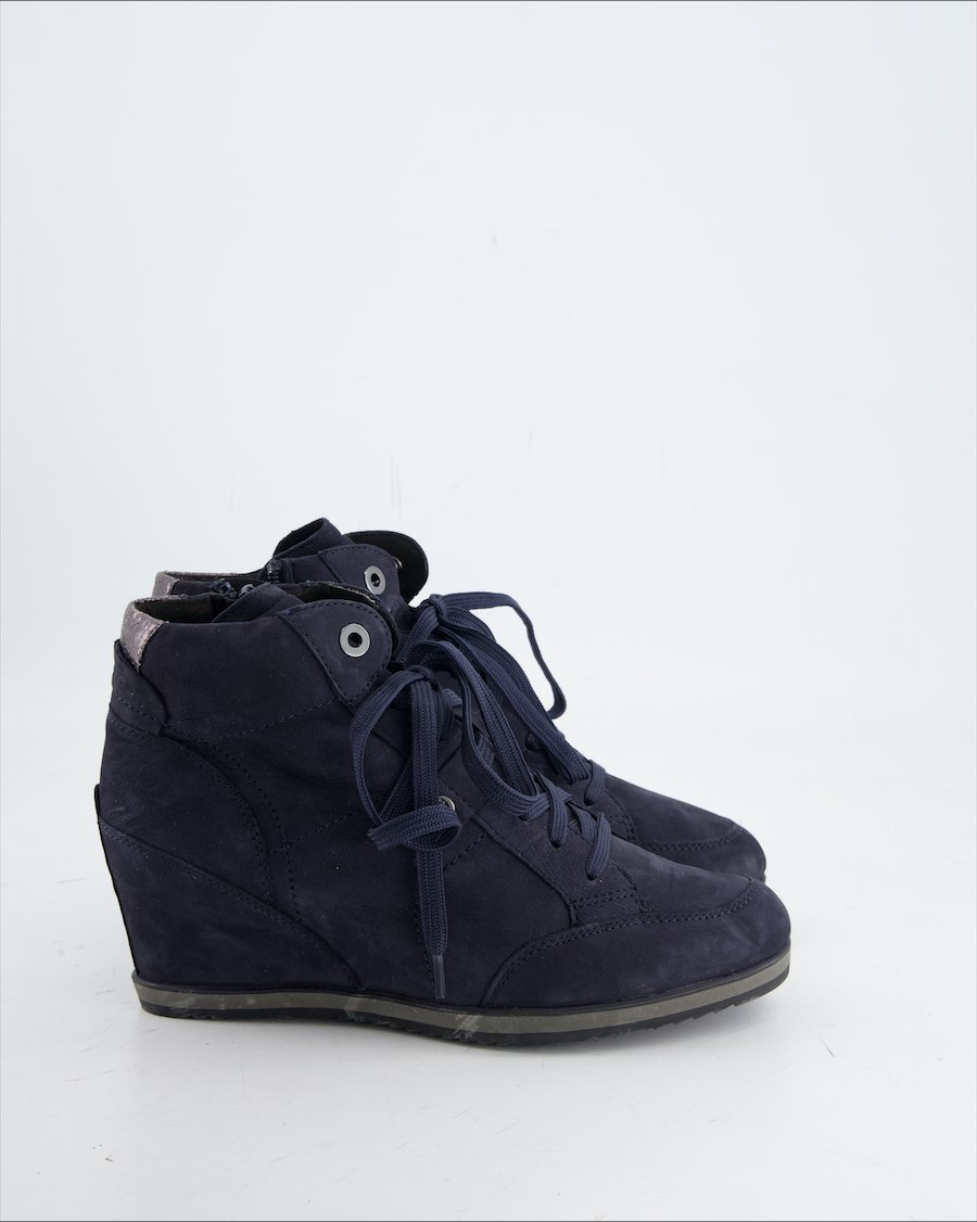 Geox Trainers Leather Blue Eu 38