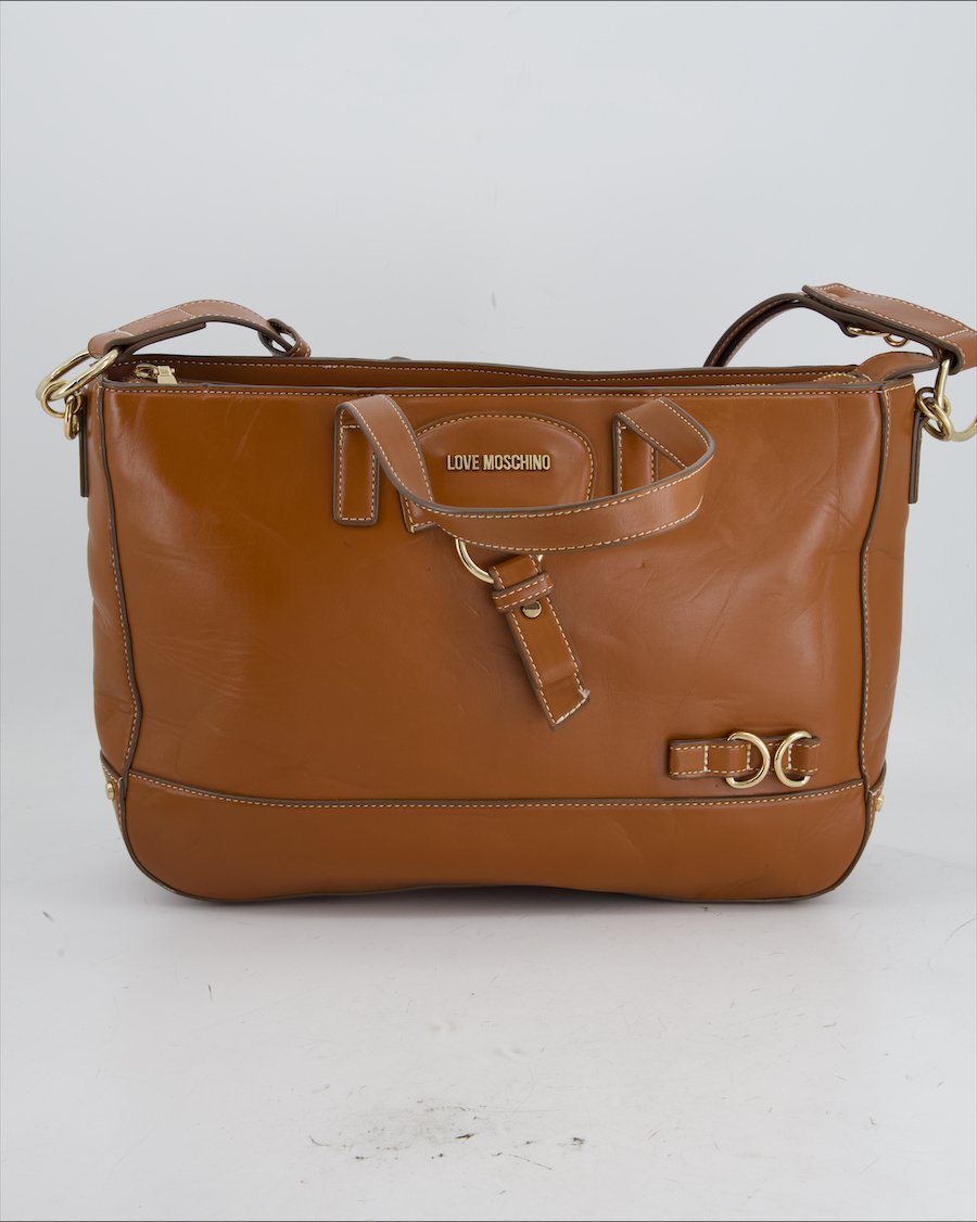 Love Moschino Handbag Leather Brown