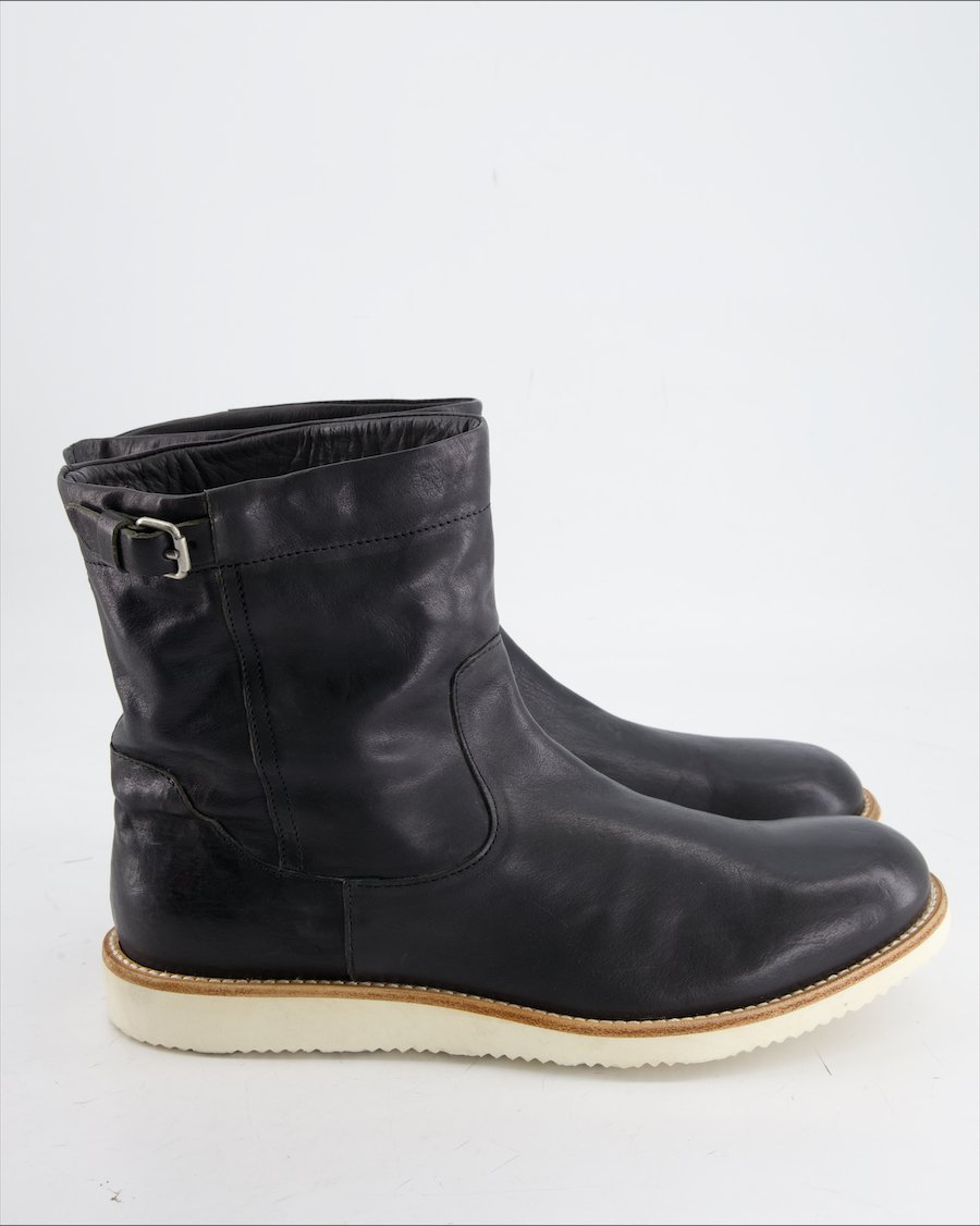 Navyboot Ankle Boots Leather Black